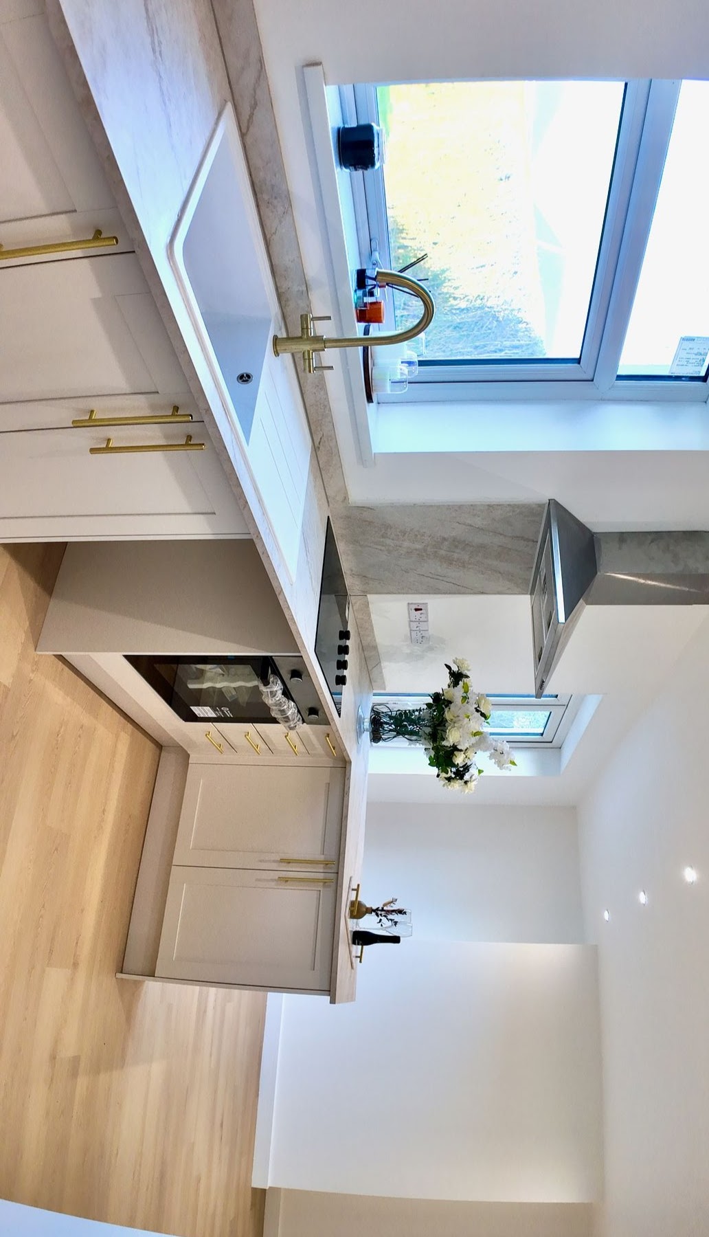 Kitchen dining area after renovation